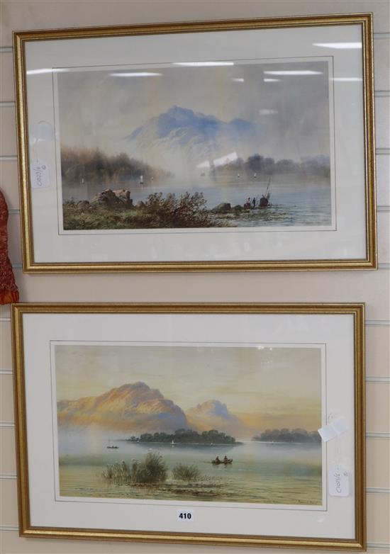 Edwin Earp (1851-1945), pair of watercolours, Ullswater and Loch Fyne, signed and later inscribed in pencil,